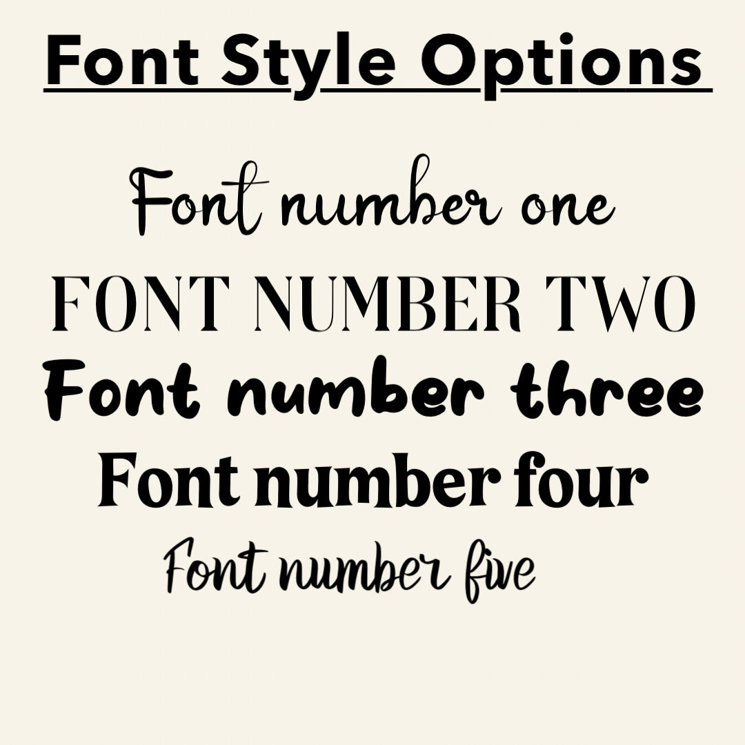 list of fonts